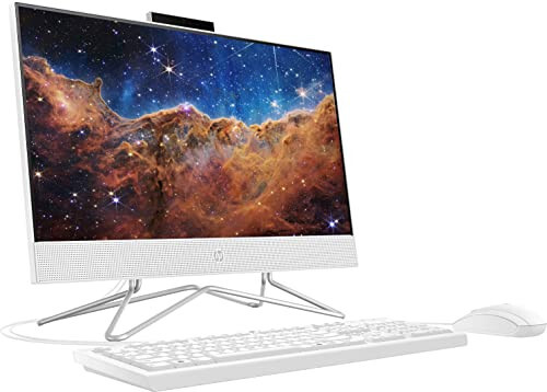 HP 2022 En Yeni Hepsi Bir Arada Masaüstü Bilgisayar, 21.5” FHD Ekran, Intel Celeron J4025 İşlemci, 8GB RAM, 256GB PCIe SSD, Web Kamerası, WiFi, HDMI, RJ-45, Kablolu Klavye ve Fare, Windows 11 Home, Beyaz - 3