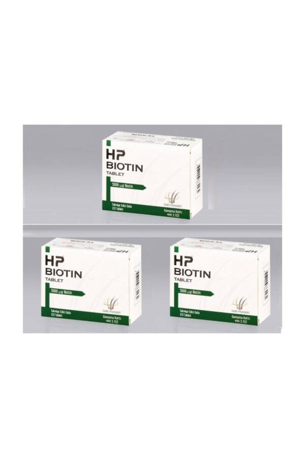 Hp Biotin 5 Mg 120 Tablets 3 Boxes - 1