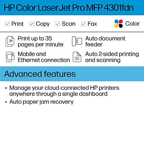 HP Color LaserJet Pro MFP 4301fdn Yazıcı - 6