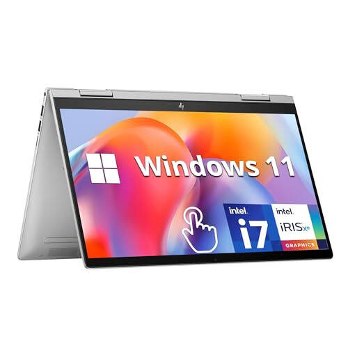 HP Envy x360 2-in-1 14'' FHD Touchscreen Noutbuk, Intel Core i7-1355U, 16GB RAM, 1TB SSD, Orqa Yoriqtirilgan Klaviatura, 5MP Kamera, Barmoq Izi Skeneri, Wi-Fi 6E, Win 11, Kumush - 1