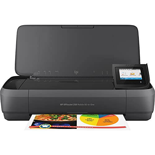 HP OfficeJet 250 Hammasi Bir Yerdagi Ko'chma Printer, Simsiz va Mobil Chop etish, Alexa bilan Ishlaydi (CZ992A) Qora - 1