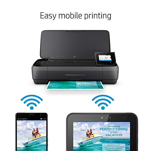 HP OfficeJet 250 Hammasi Bir Yerdagi Ko'chma Printer, Simsiz va Mobil Chop etish, Alexa bilan Ishlaydi (CZ992A) Qora - 7