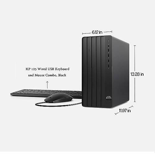 HP Pro Tower 290 G9 Desktop Computer, 12th Gen Intel 4-Core Processor (Intel Core i3-12100), 16GB RAM, 256GB NVMe SSD + 1TB 7200RPM HDD, 2-Monitor Support, HDMI, VGA, DVD-RW, Wi-Fi, Windows 11 Pro - 5