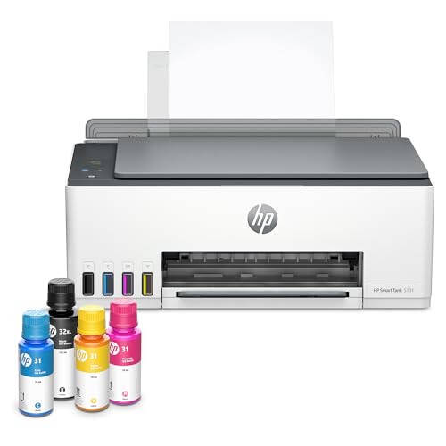 HP Smart Tank 5101 Simsiz Hammasi Bir Yerdagi Mựcli Tankli Printer, 2 yil davomida siyohda o'z ichiga oladi, Chop etish, skanerlash, nusxa ko'chirish, Uy uchun eng mos, Qayta to'ldiriladigan siyohli tank (1F3Y0A) - 1