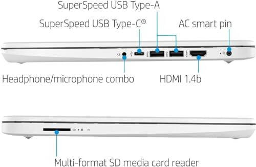 HP Stream 14 dyuymli noutbuk Talaba va Biznes uchun - Intel To'rt Yadroli Protsessor, 16GB RAM, 320GB Saqlash (64GB eMMC + 256GB Karta), 1 Yil Office 365, Veb Kamera, Uzoq Batareya Muddati, Win11 S Sichqoncha bilan - 4