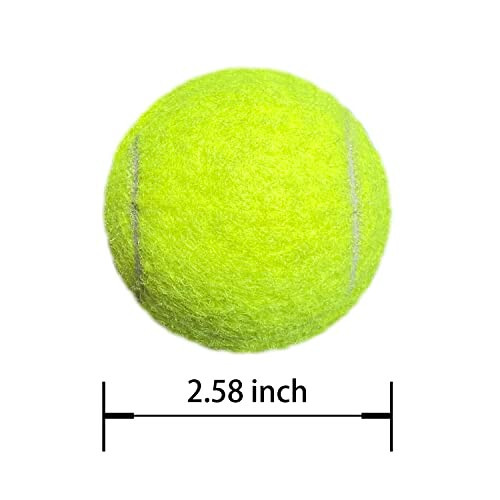 HPWFHPLF Tenis Topları, 12 Paket Pratik Tenis Topları Başlangıç Seviyesi İçin, Köpekler İçin Eğitim ve Oyun Tenis Topları, Ağ Torbası ile Gelir - 2