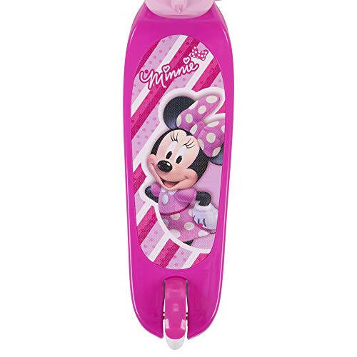 Huffy Disney Minnie Mouse chaqaloq skuteri, 3 yoshdan boshlab bolalar uchun ideal, 3 g'ildirakli, keng pushti platformada Minnie Mouse rasmlari bilan, oson muvozanatli skuter, bardoshli, xavfsiz va qulay - 10