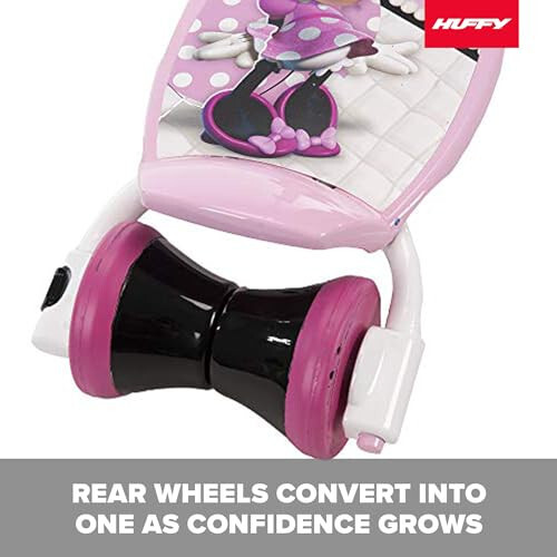 Huffy Disney Minnie Mouse Toddler Scooter, 3-5 yoshli bolalar uchun ideal, 2/3 g'ildirakli gibrid, konvertatsiya qilinadigan dizayn, sozlanadigan balandlik, oson muvozanat scooter, Minnie Mouse dizayni, bardoshli, xavfsiz va qulay - 10