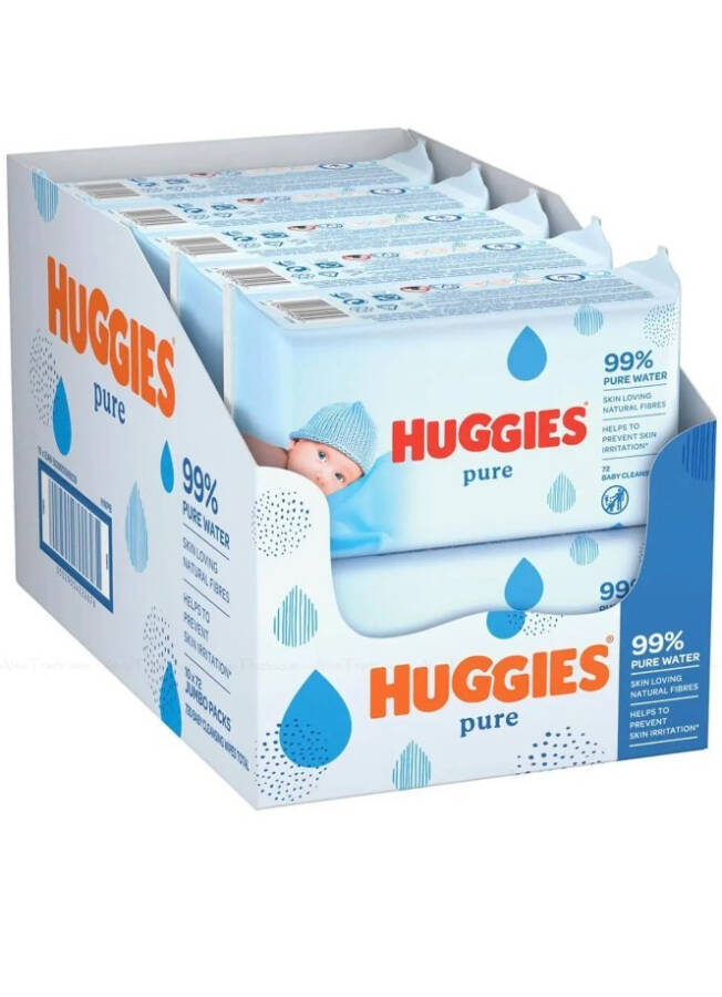 Huggies Pure Yenidoğan Hassas Islak Havlu 72 Yaprak 10'lu Maxi Paket (720 Yaprak) - 1