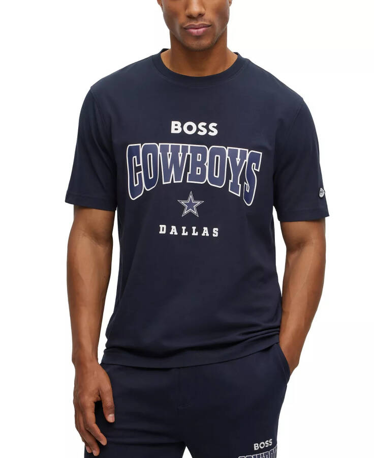 Hugo Boss x NFL Erkaklar T-shirt Kollektsiyasi Dallas Cowboys - Ko'k - 1