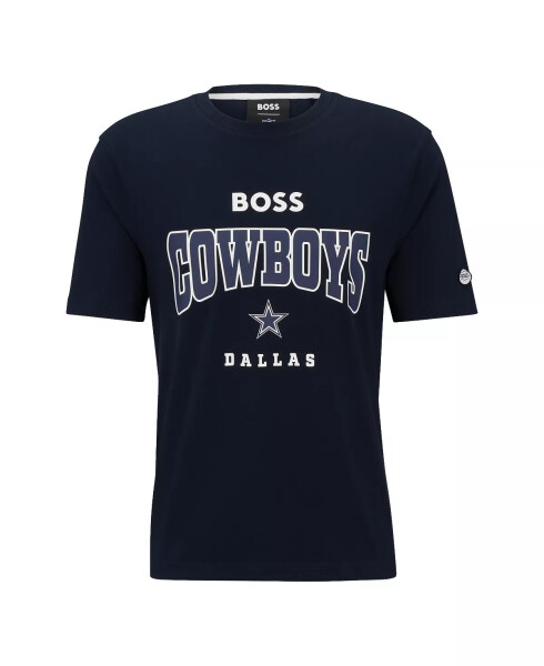 Hugo Boss x NFL Erkaklar T-shirt Kollektsiyasi Dallas Cowboys - Ko'k - 3