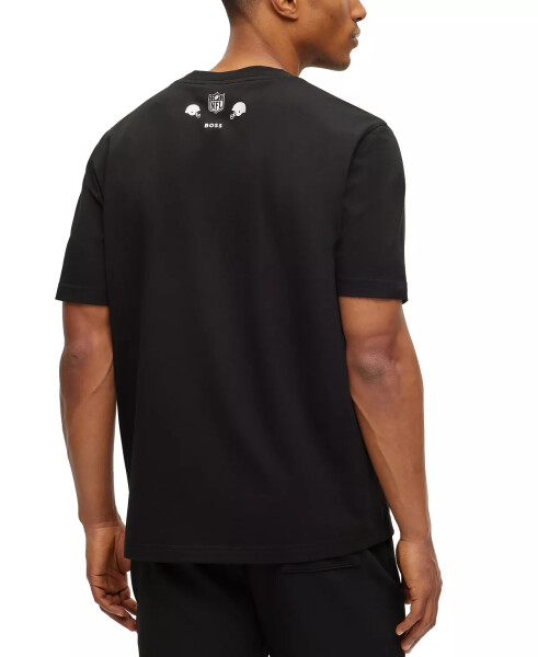 Hugo Boss x NFL Erkaklar T-shirt Kollektsiyasi Las Vegas Raiders - Qora - 2