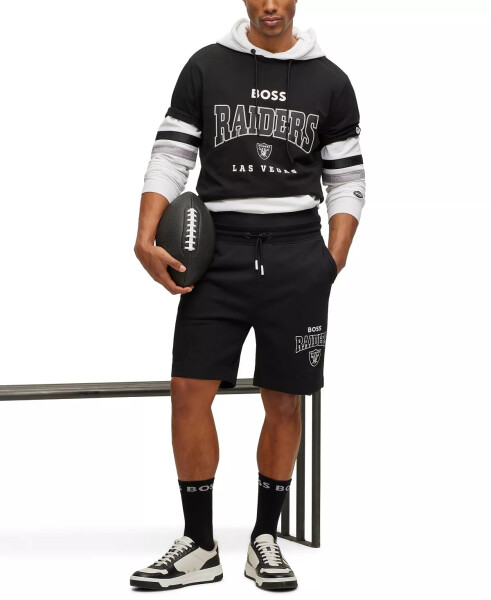 Hugo Boss x NFL Erkek T-shirt Koleksiyonu Las Vegas Raiders - Siyah - 4