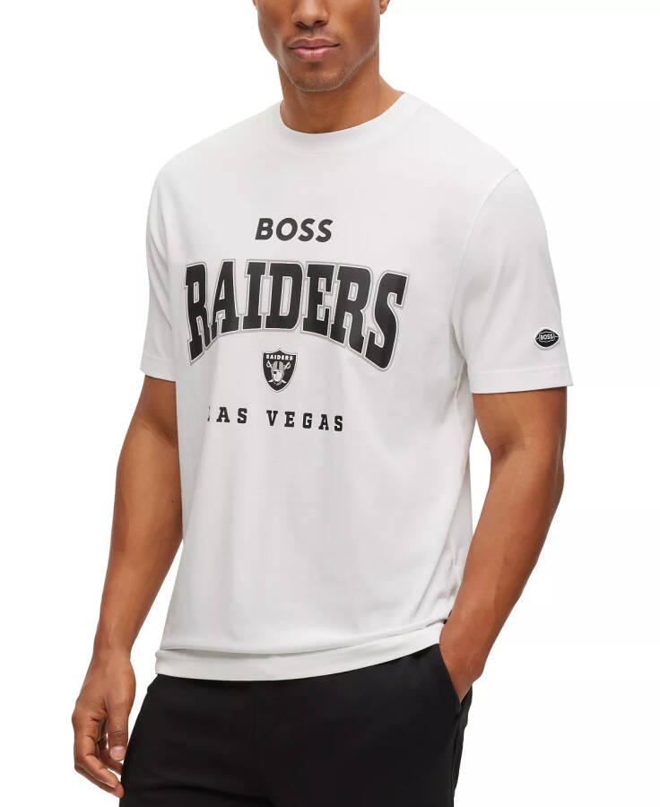 Hugo Boss x NFL Erkek Tişört Koleksiyonu Las Vegas Raiders - Beyaz - 1