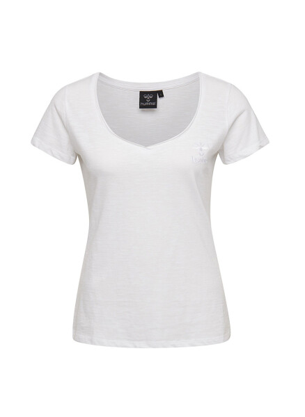 Hummel ALMA T-SHIRT S/S TEE Oq Ayollar uchun futbolka - 1