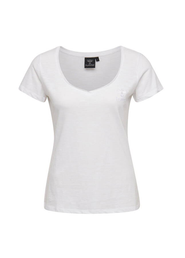 Hummel ALMA T-SHIRT S/S TEE Oq Ayollar uchun futbolka - 5