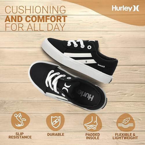 Hurley Boardy Kids Bağcıklı Tuval Spor Ayakkabıları - Düşük Kesim Kaykay Ayakkabıları Çocuklar İçin, Erkek ve Kız Çocukları İçin Spor Ayakkabıları - 5