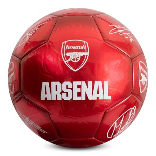 Hy-Pro Officially Licensed Classic Signature Football | Metallic, Size 5, Training, Match, Merchandise, Collectible for Kids and Adults - 4