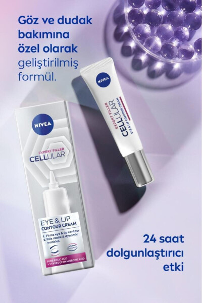 Hyaluron Cellular Filler 15 ml qattiqlashtiruvchi ko'z kremi, nozik chiziqlar ko'rinishini kamaytiradi, kollagen - 6