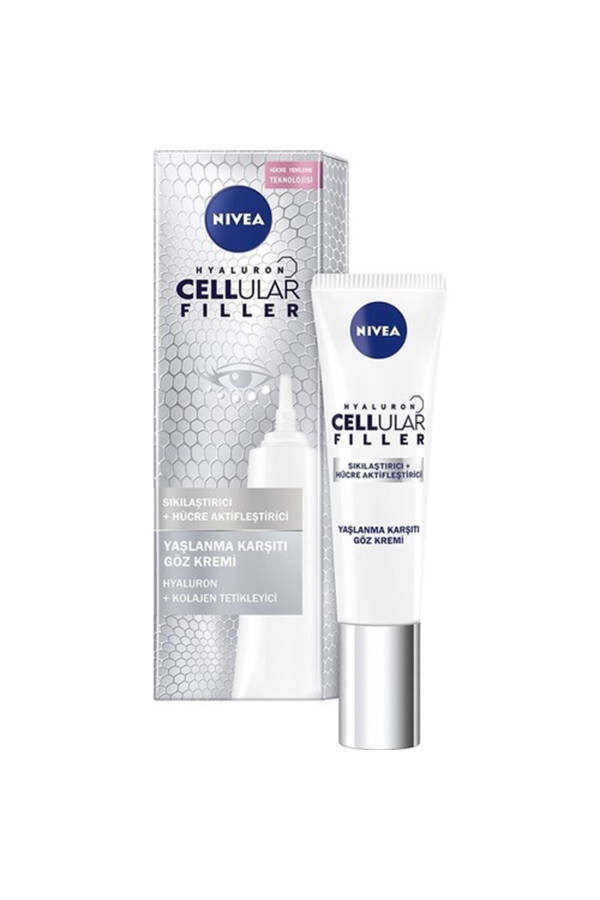 Hyaluron Cellular Filler 15 ml qattiqlashtiruvchi ko'z kremi, nozik chiziqlar ko'rinishini kamaytiradi, kollagen - 8