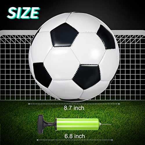 HyDren 12 Packs Soccer Ball with Pump Official Size Soccer Ball for Indoor Outside Game Training Practice Back to School Sport Gift for Kids Teens Adults(Multi Color, Size 5) - 2