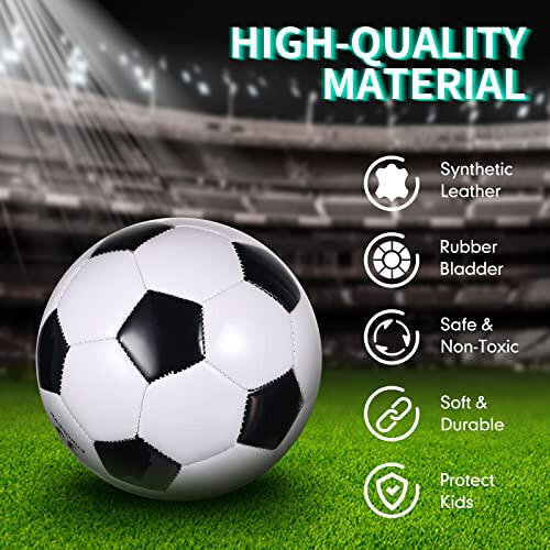 HyDren 12 Packs Soccer Ball with Pump Official Size Soccer Ball for Indoor Outside Game Training Practice Back to School Sport Gift for Kids Teens Adults(Multi Color, Size 5) - 3