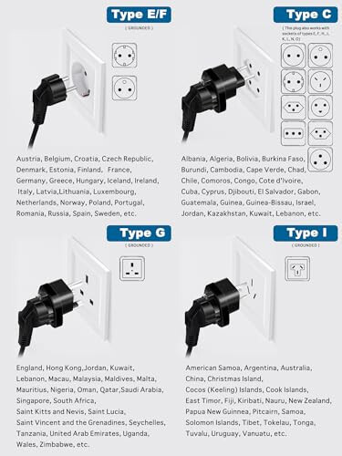 HYTED 1200 Watt Voltage Converter 220V to 110V for Any American Appliances such as Hair Dryer Straightener Curling Iron Coffee Maker, Step Down Transformer Travel Power Plug Adapter US to EU/UK/AU/Asia - 4