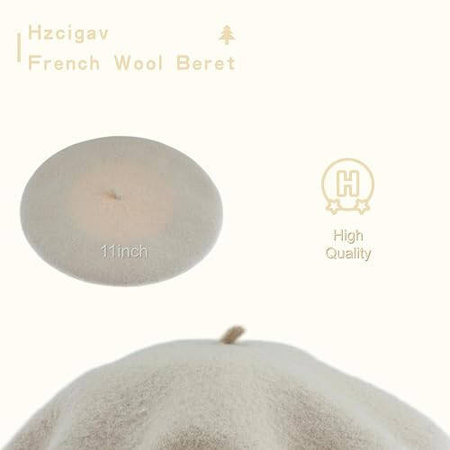 Hzcigav French Wool Beret Hats for Women and Girls, Vintage, Stylish Colorful Knit Warm hat, Women's Beret - 28