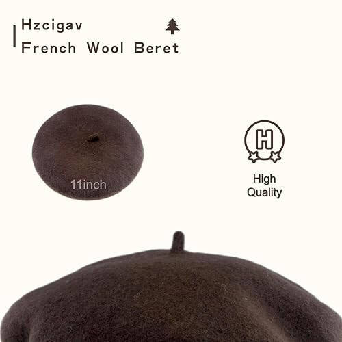 Hzcigav French Wool Beret Hats for Women and Girls, Vintage, Stylish Colorful Knit Warm hat, Women's Beret - 22