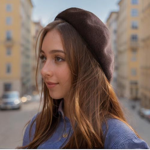 Hzcigav French Wool Beret Hats for Women and Girls, Vintage, Stylish Colorful Knit Warm hat, Women's Beret - 25