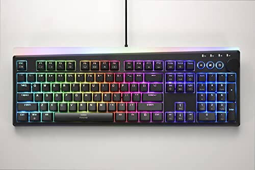 i-rocks K71M RGB Mekanik Oyun Klavyesi Medya Kontrol Düğmesiyle, Gateron Anahtarları (Kırmızı), 107 Tuşlu Tam NKRO, PBT Tuş Kapakları, Multimedya Kısayolları, Çıkarılabilir USB-C Kablosu ve Yerleşik Depolama, Siyah - 2