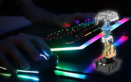 i-rocks K71M RGB Mekanik Oyun Klavyesi Medya Kontrol Düğmesiyle, Gateron Anahtarları (Kırmızı), 107 Tuşlu Tam NKRO, PBT Tuş Kapakları, Multimedya Kısayolları, Çıkarılabilir USB-C Kablosu ve Yerleşik Depolama, Siyah - 4