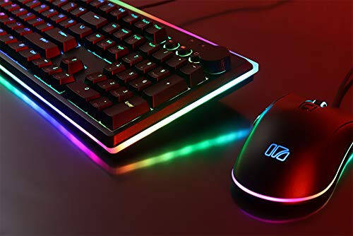 i-rocks K71M RGB Mekanik Oyun Klavyesi Medya Kontrol Düğmesiyle, Gateron Anahtarları (Kırmızı), 107 Tuşlu Tam NKRO, PBT Tuş Kapakları, Multimedya Kısayolları, Çıkarılabilir USB-C Kablosu ve Yerleşik Depolama, Siyah - 6