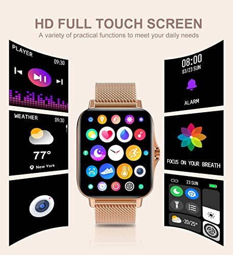 Iaret Smart Watch for Women (Call Receive/Dial), Fitness Tracker Waterproof Smartwatch for Android iOS Phones 1.7