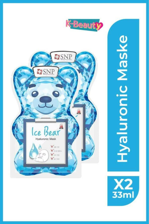 Ice Bear Hyaluronic Mask 33ml * 2 Pieces - 1