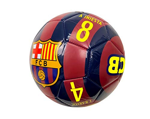 Icon Sport Barcelona Futbol To'pi (5-o'lcham), Litsenziyalangan Barselona Futbolchilari Ismi va Raqami bo'lgan To'p #5 - 4