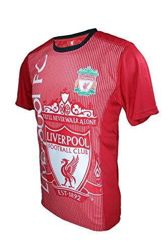 Icon Sports Erkaklar Liverpul bilan mos keladigan Rasmiy Liverpul Futbol Poli Ko'ylak Jersey -08 - 2