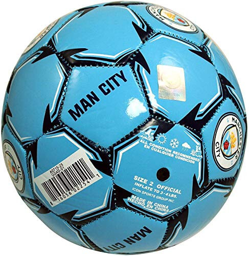 Icon Sports Manchester City Soccer Ball Officially Licensed Ball Size 2 - 3