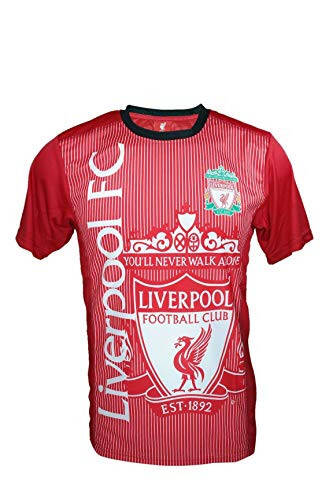 Icon Sports Men Compatible with Liverpool Officially Compatible with Liverpool Soccer Poly Shirt Jersey -08 - 1