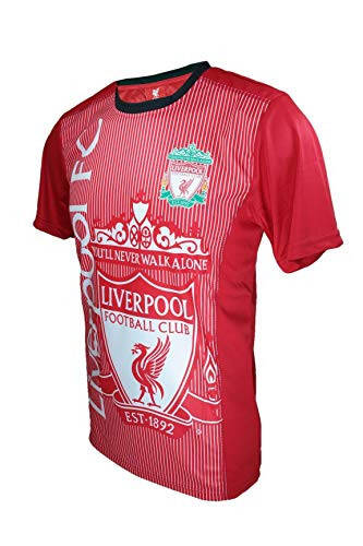 Icon Sports Men Compatible with Liverpool Officially Compatible with Liverpool Soccer Poly Shirt Jersey -08 - 2