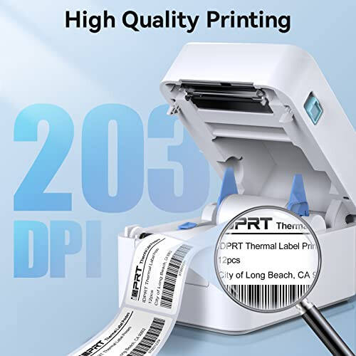 iDPRT Thermal Label Maker - SP320E Label Printer with Bluetooth Barcode Scanner 1D 2D Scanner - 6