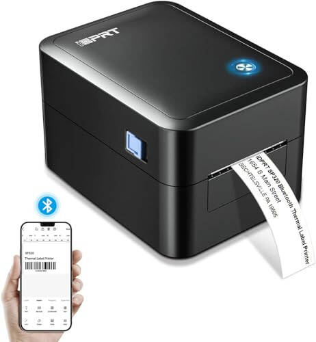 iDPRT Thermal Label Printer SP320 with 1D 2D Barcode Scanner 1358 with 2.28” × 1.18” White Colors Thermal Labels (58mm×30mm) of 1 Roll - 1000PCS - 2