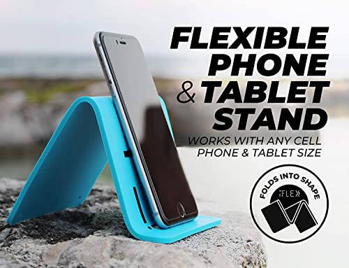 iFLEX Ayarlanabilir Cep Telefonu Standı ve Tablet Standı (İş ve Ev için) - Esnek Telefon Tutucu Video Aramaları İçin Mükemmel iPhone Standıdır ve Herhangi Bir Cihazı Tutucu - 4