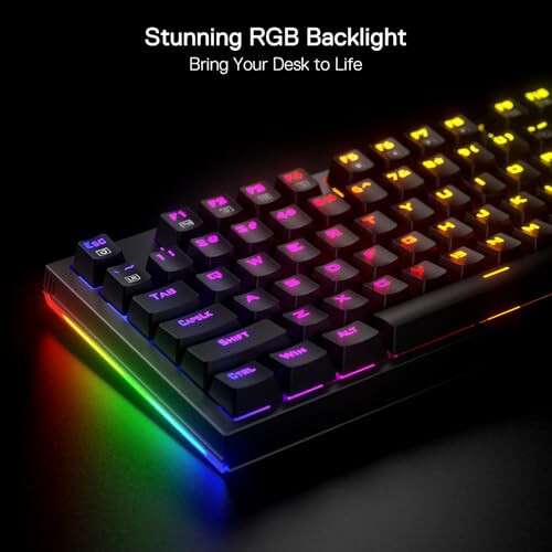 Игровая клавиатура Redragon K670 RGB с подсветкой, 104 клавиши, механическая клавиатура с горячей заменой, модернизированный разъем, тихий линейный красный переключатель - 5