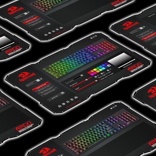 Игровая клавиатура Redragon K670 RGB с подсветкой, 104 клавиши, механическая клавиатура с горячей заменой, модернизированный разъем, тихий линейный красный переключатель - 7