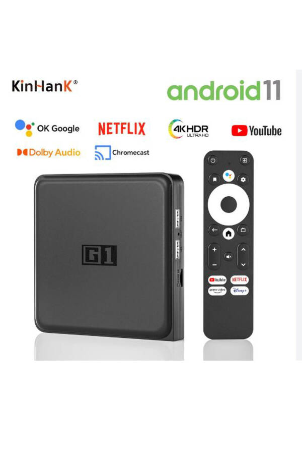 Игровая консоль G1 Android 11 Netflix 4K с сертификацией Google Dolby Vision HDR10+ 4G 32G WiFi6 - 1