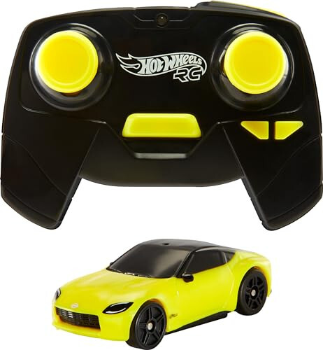 Игрушечная машинка Hot Wheels RC, Nissan Z с дистанционным управлением в масштабе 1:64 с контроллером и USB-кабелем, работает на трассе и вне трассы - 1