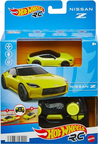 Игрушечная машинка Hot Wheels RC, Nissan Z с дистанционным управлением в масштабе 1:64 с контроллером и USB-кабелем, работает на трассе и вне трассы - 6