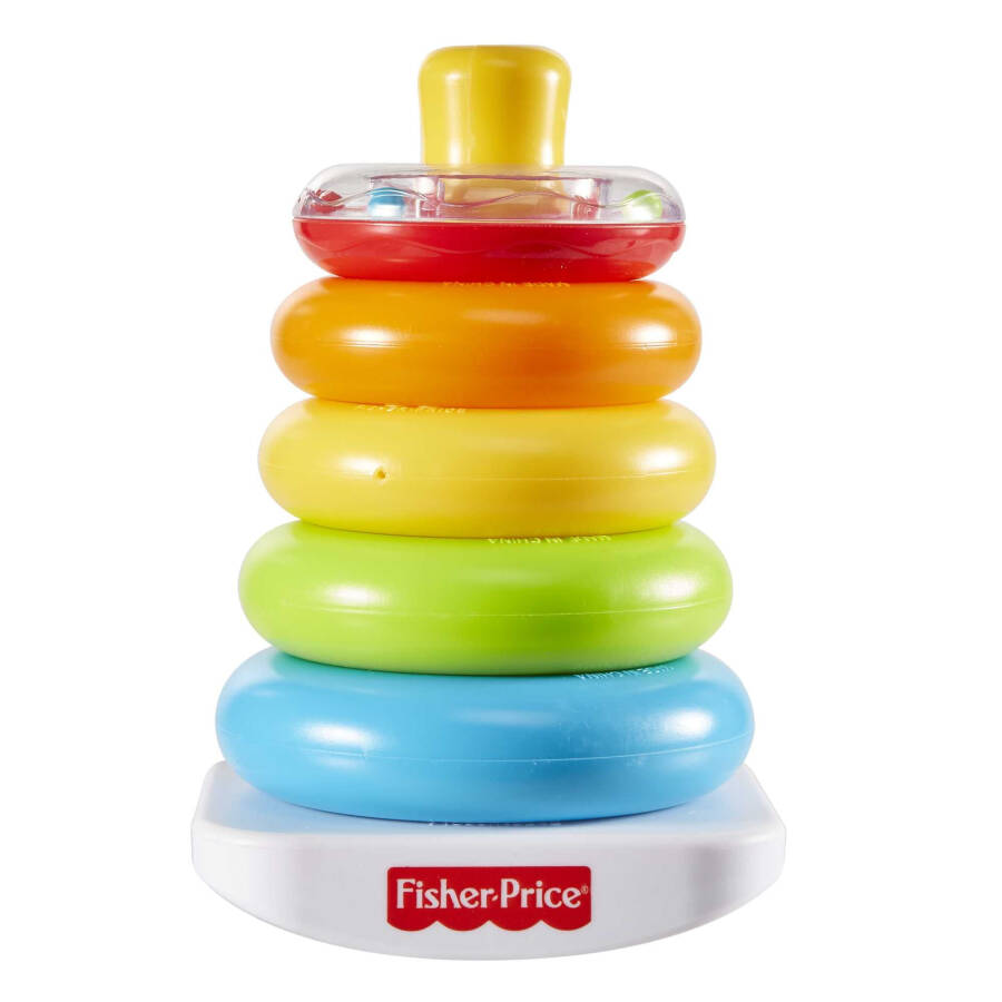 Игрушка для складывания колец Fisher-Price Rock-a-Stack с качающейся основой для младенцев - 5