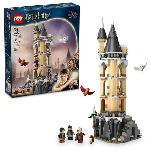 Игрушка LEGO Harry Potter Хогвартс Замок Совиная Башня, Фантазийная игрушка для девочек и мальчиков из Волшебного мира, Игровой набор замка Гарри Поттера с 3 персонажами, Идея подарка на день рождения для детей от 8 лет, 76430 - 1